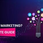 Digital marketing infographic showing “What Is ROAS?” with social media icons forming a lightbulb tree on a dark gradient background by Marketing Godfather.